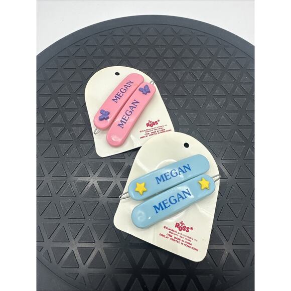 2 Vintage 1980's Russ Hair Clip Barrettes "Megan” - Picture 1 of 1